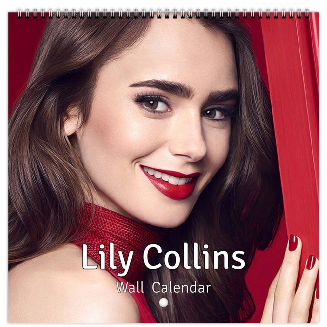Lily collins personalised 2024 large wall calendar 12 month planner