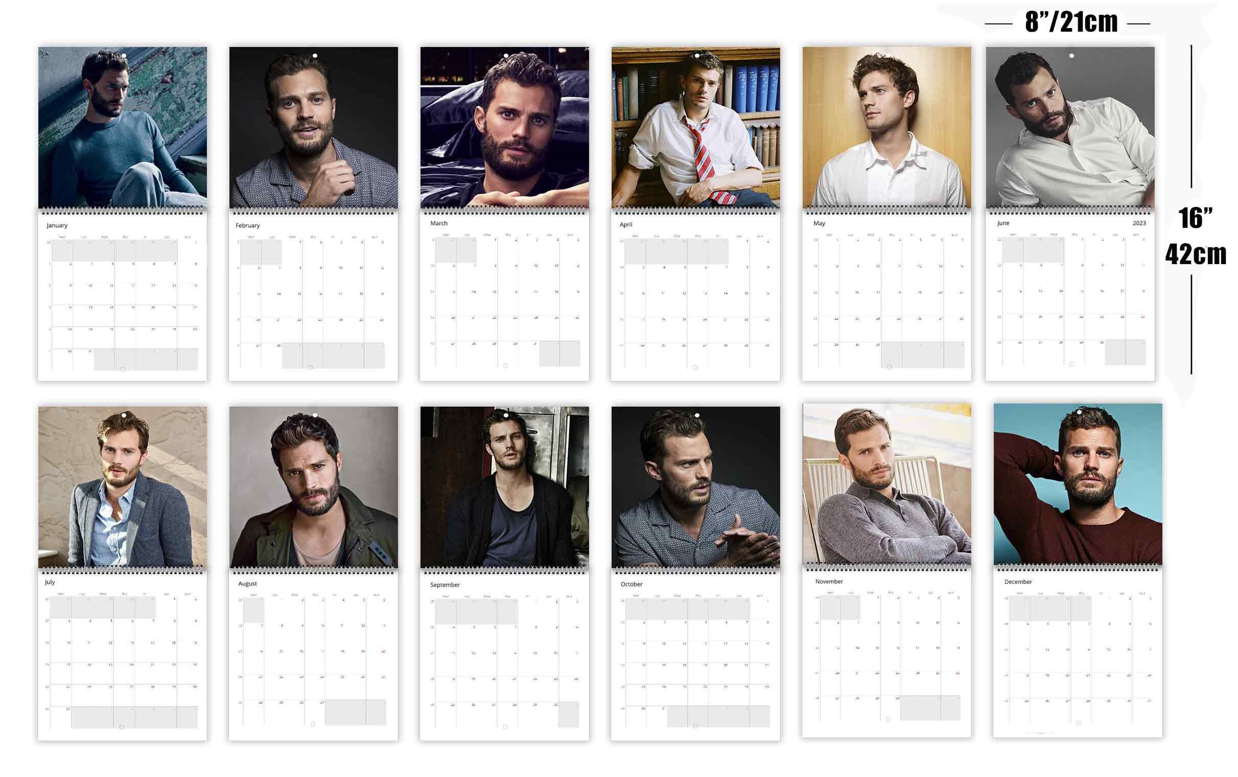 Jamie Dornan Personalised 2024 Large Wall Calendar 12 Month Planner