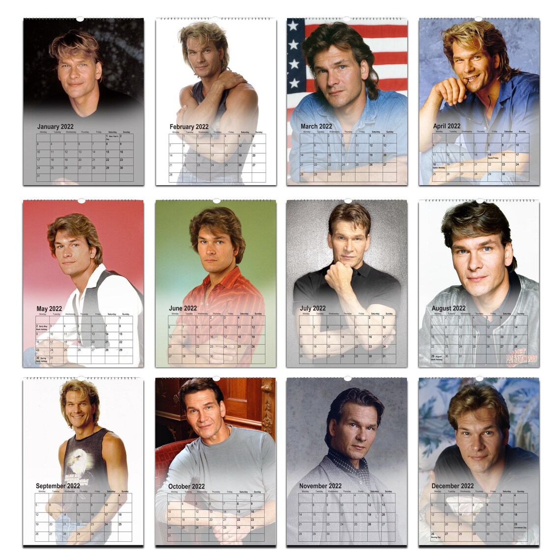 Patrick Swayze Personalised Wall Calendar 2022/23 Etsy