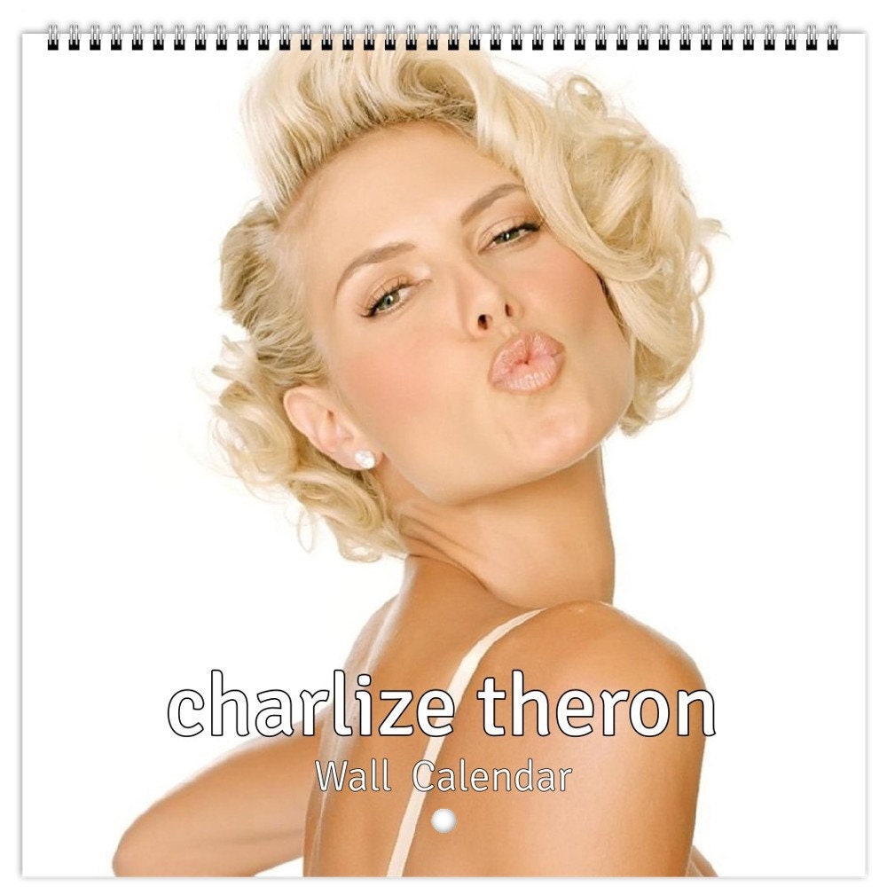Charlize Theron Personalised 2024 Large Wall Calendar 12 Month Planner