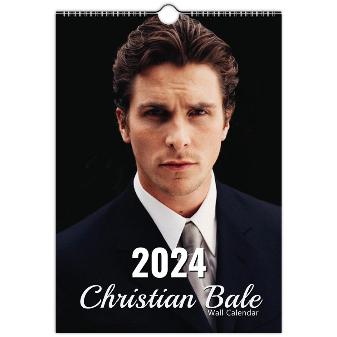 Christian Bale 2024 Slim Dates Personalised Wall Calendar Etsy