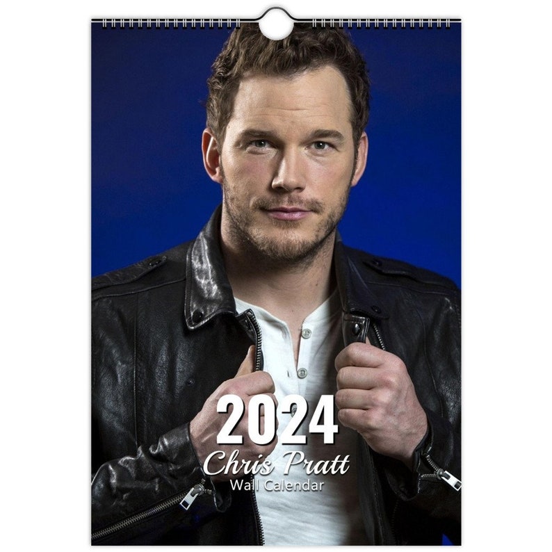 Chris Pratt 2024 Slim Dates Personalised Wall Calendar Etsy