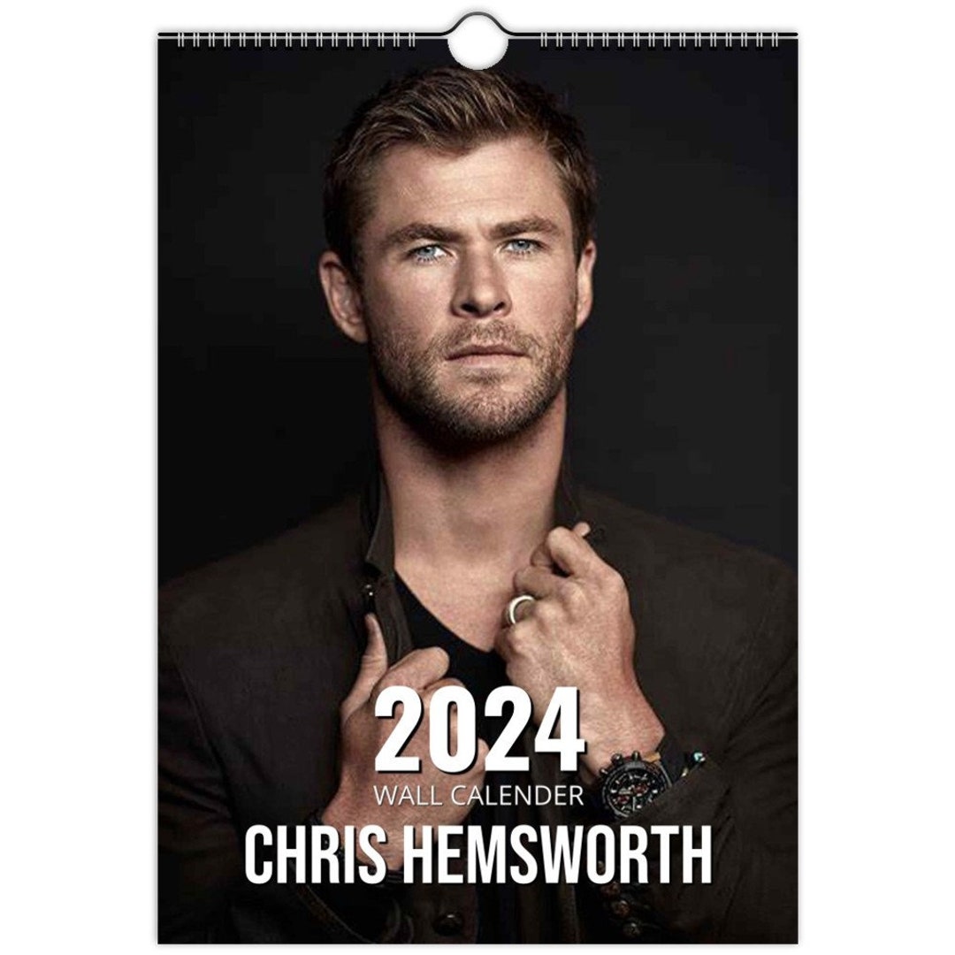 Chris Hemsworth 2024 Slim Dates Personalised Wall Calendar Etsy