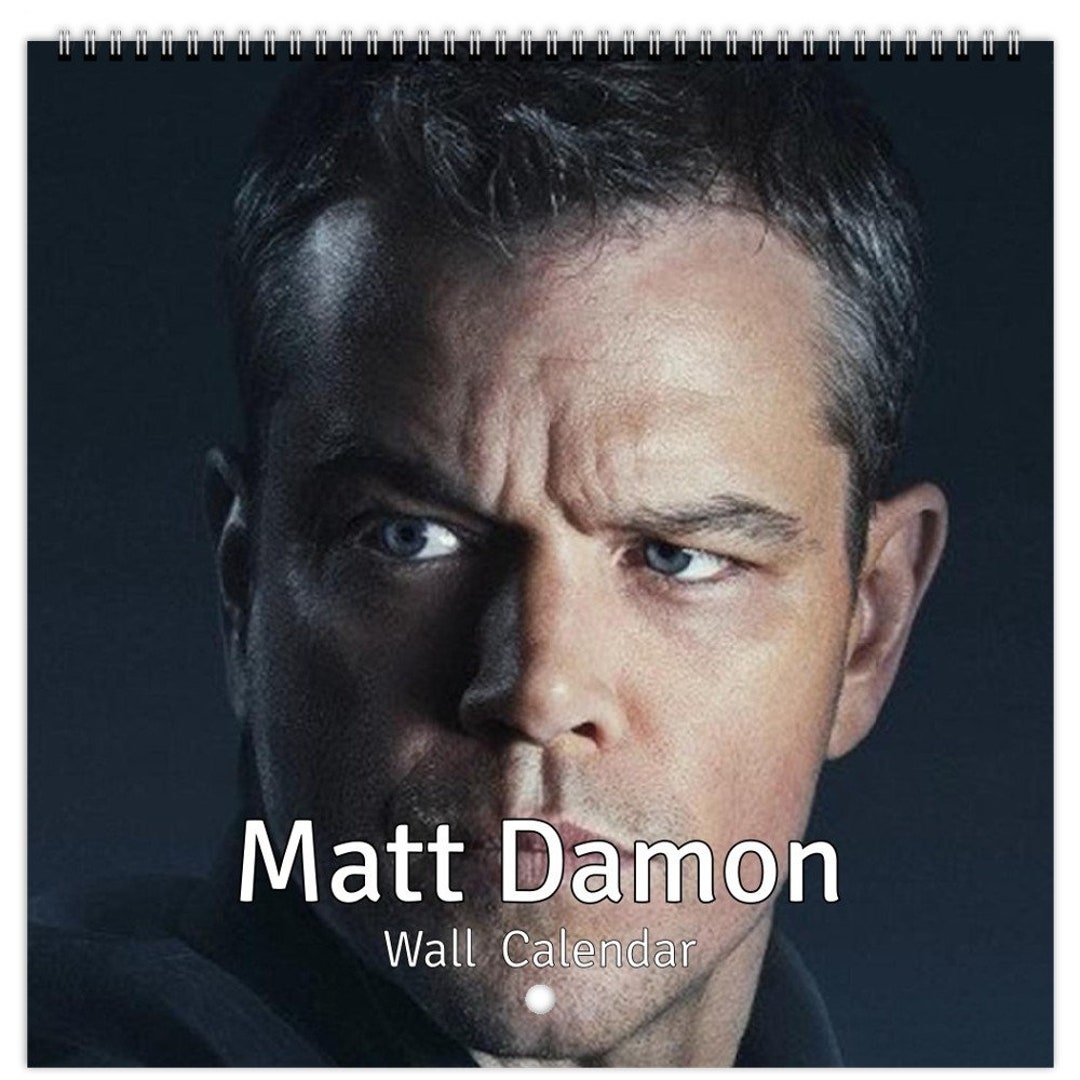 Matt Damon Personalised 2024 Large Wall Calendar 12 Month Planner Dates