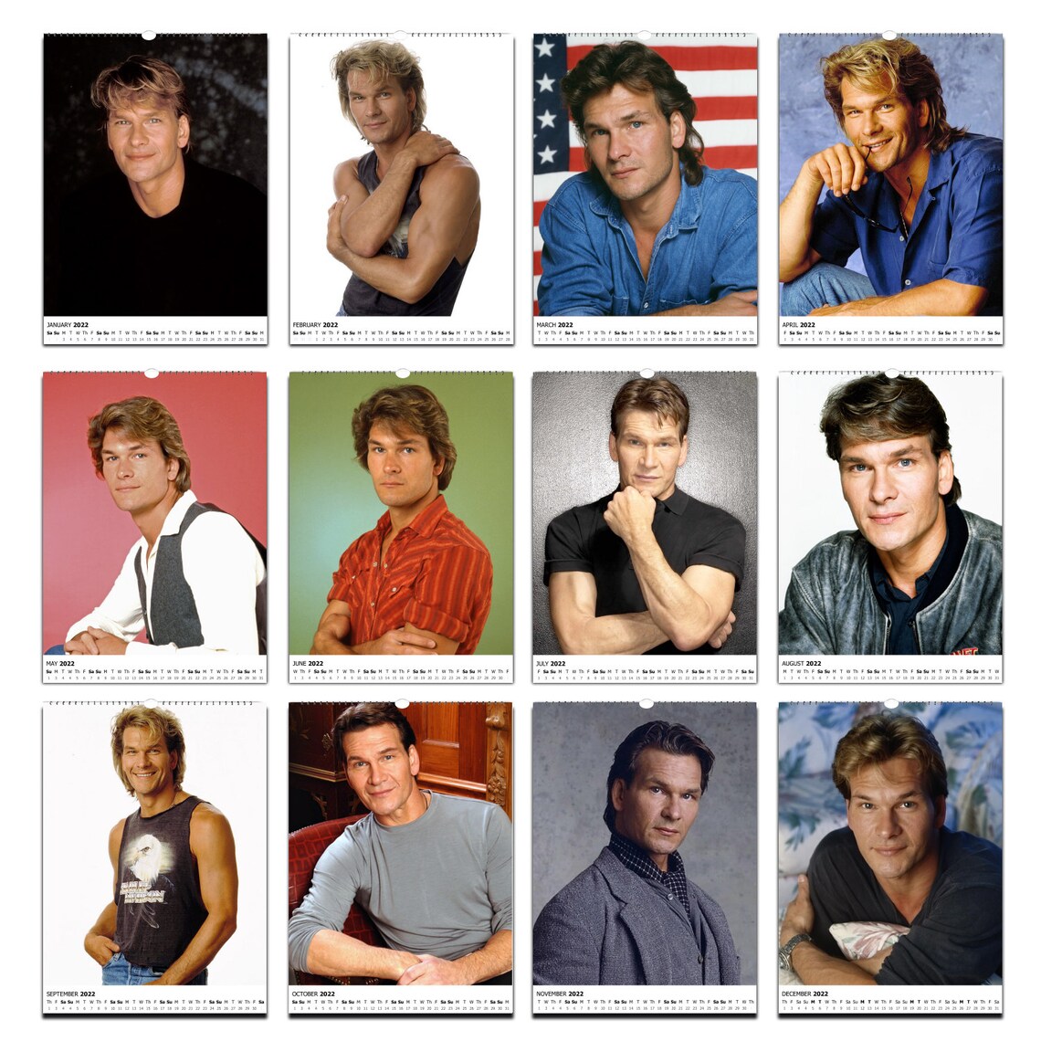 Patrick Swayze Personalised Wall Calendar 2022/23 Etsy