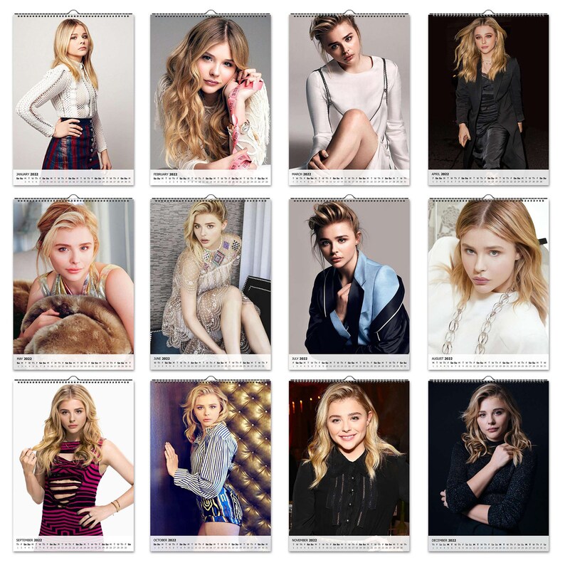 Beautiful Chloë Grace Moretz 2022/23 Wall Calendar Etsy