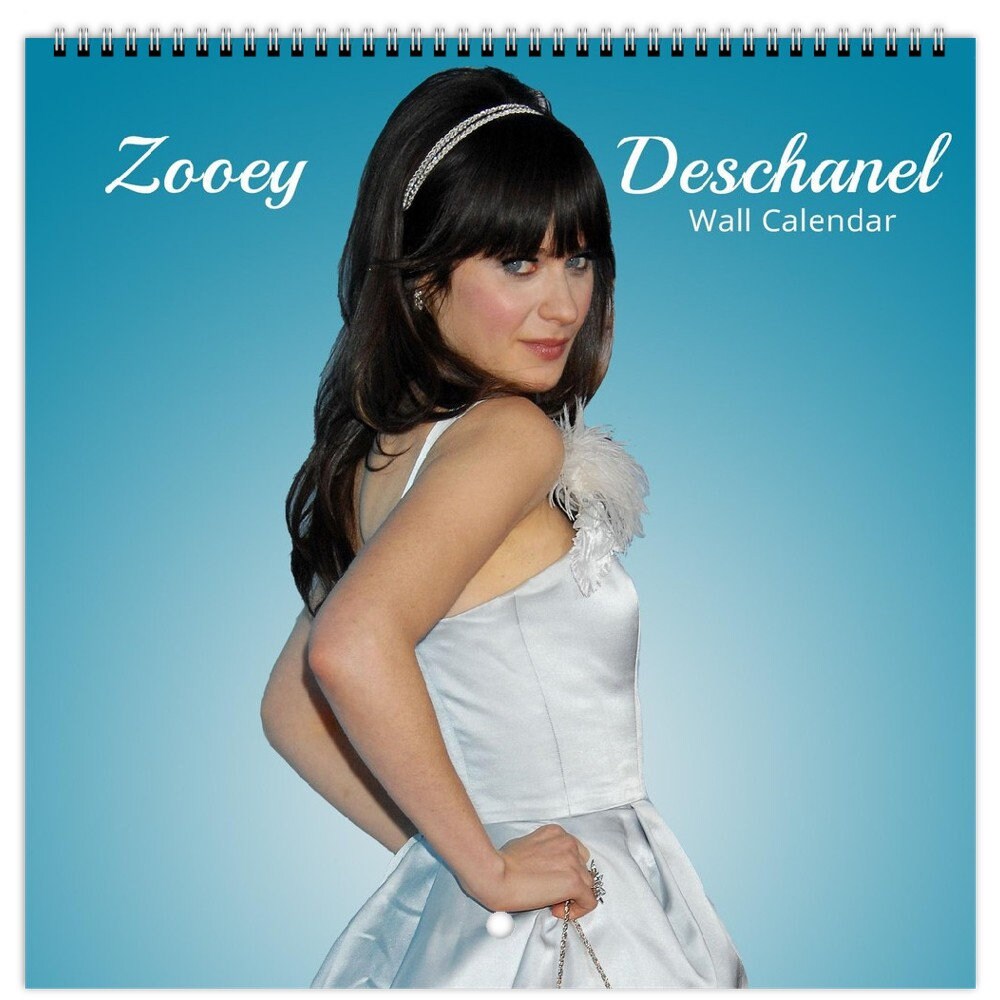 Zooey Deschanel Personalsied 2024 Large Wall Calendar 12 Month Planner
