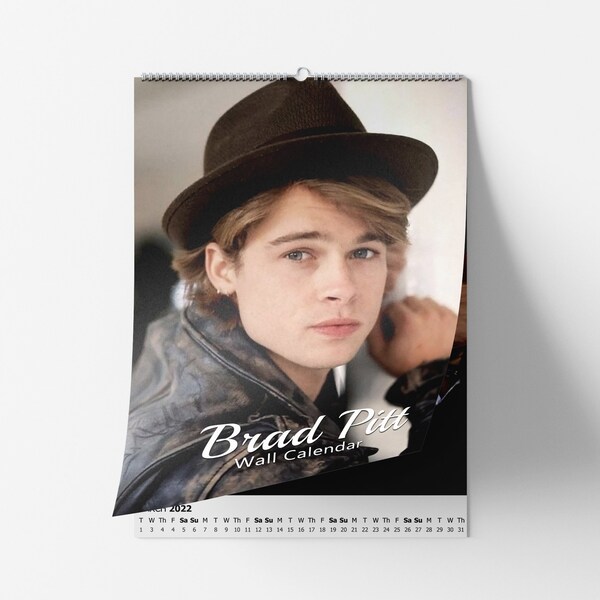 Brad Pitt Calendar Etsy