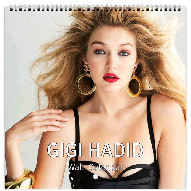 GIGI HADID Personalised 2024 Large Wall Calendar 12 Month Planner Dates