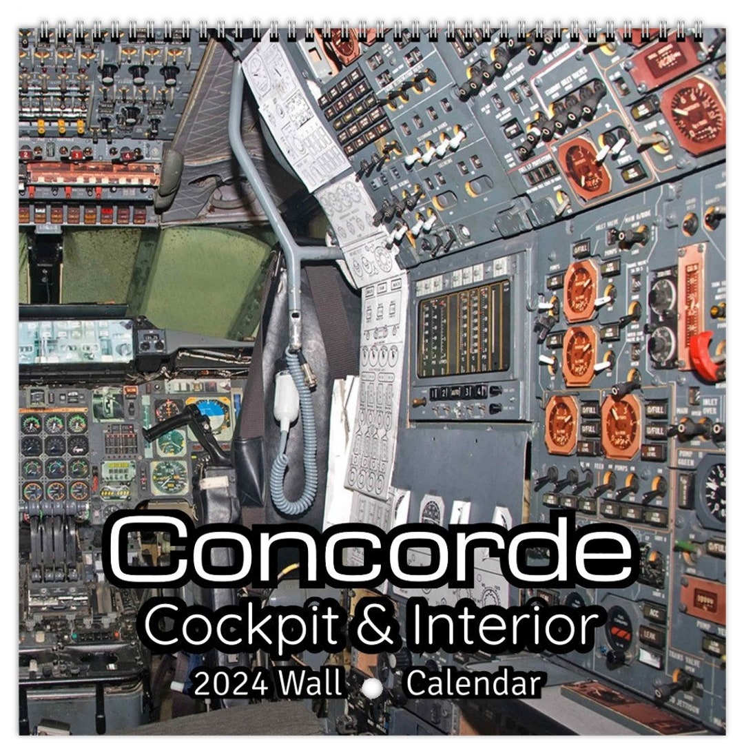 Concorde Cockpit & Interior Personalised 2024 Large Wall Calendar 12 ...