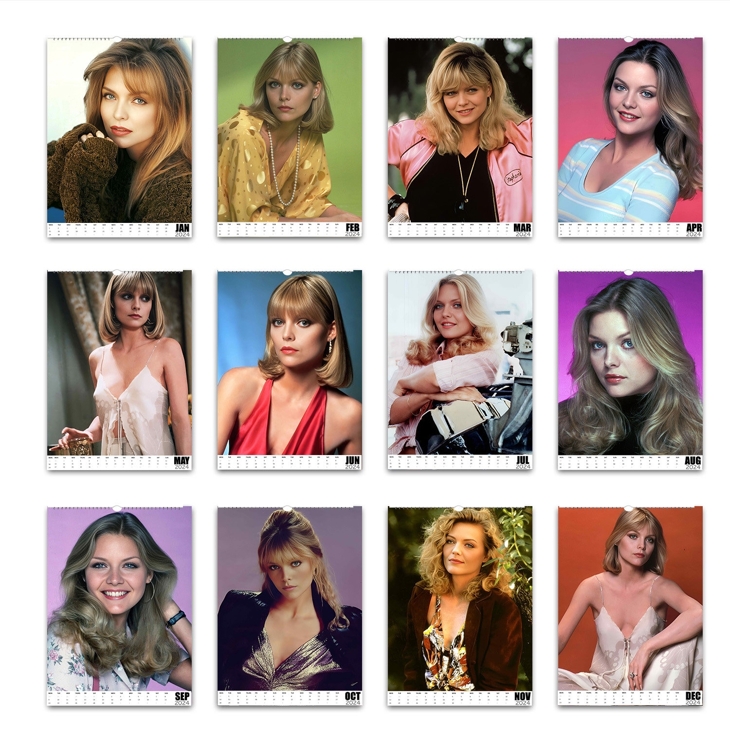 80s Beautiful Michelle Pfeiffer 2025/26 Choose Start Month Slim Dates