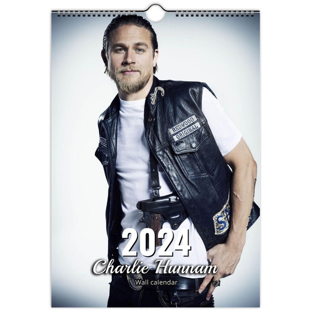Charlie Hunnam 2024 Slim Dates Personalised Wall Calendar Etsy