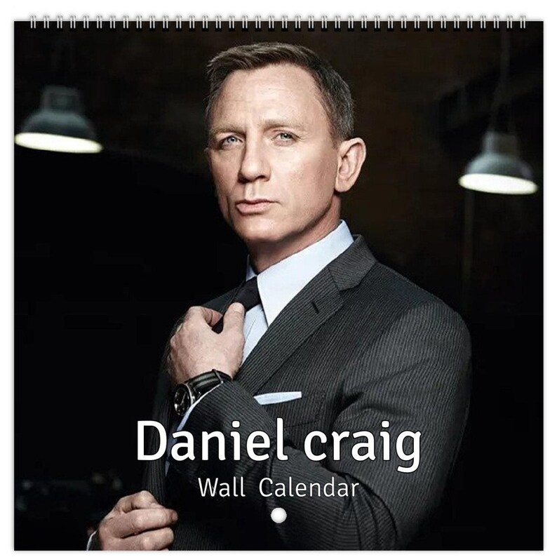 Daniel Craig Personalised 2024 Large Wall Calendar 12 Month Planner