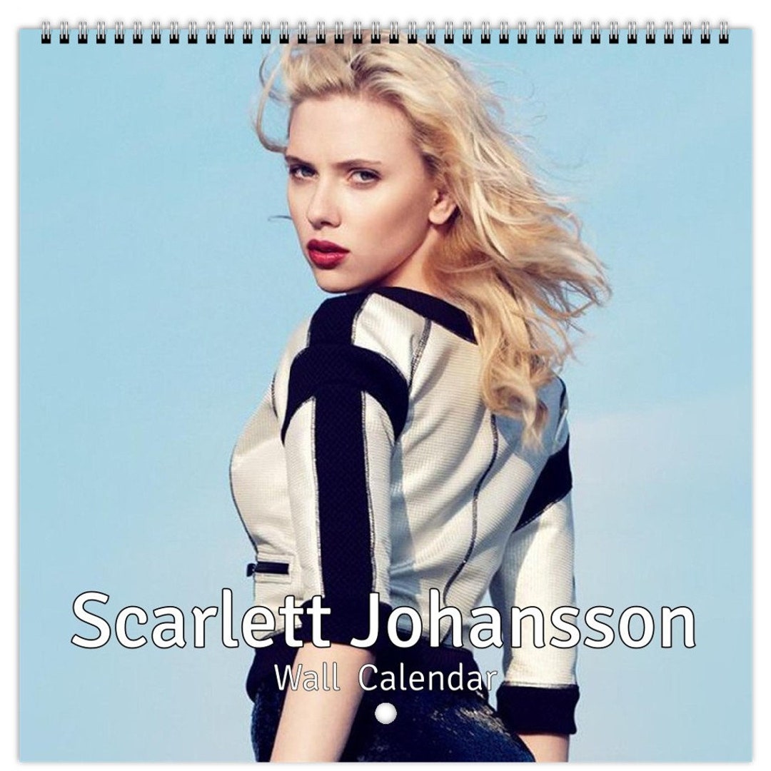 Scarlett Johansson Personalised 2024 Large Wall Calendar 12 Month