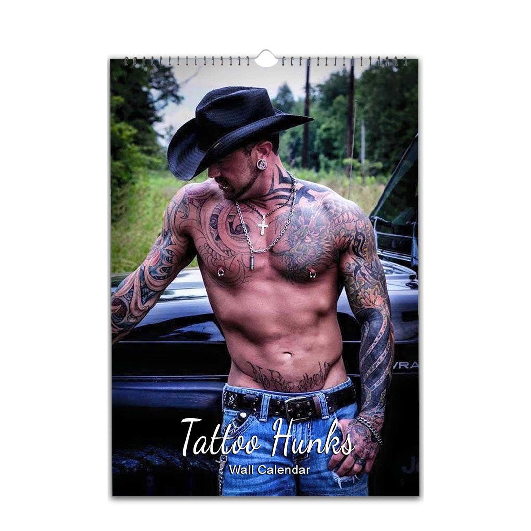 Tattoo Hunks 2025/26 Choose Start Month Personalised Wall Calendar Etsy