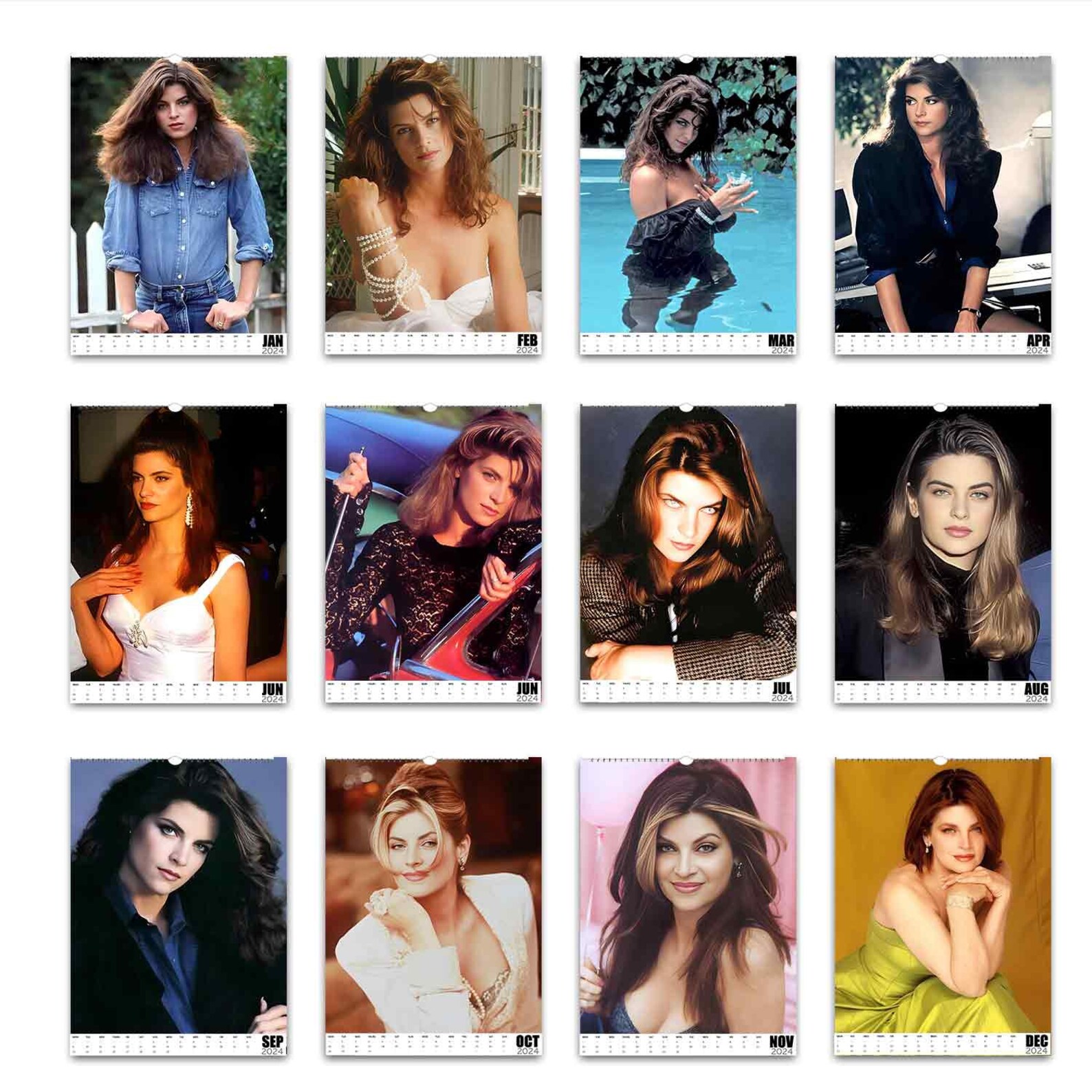 Kirstie Alley in HD 2024 Slim Dates Personalised Wall Calendar Etsy