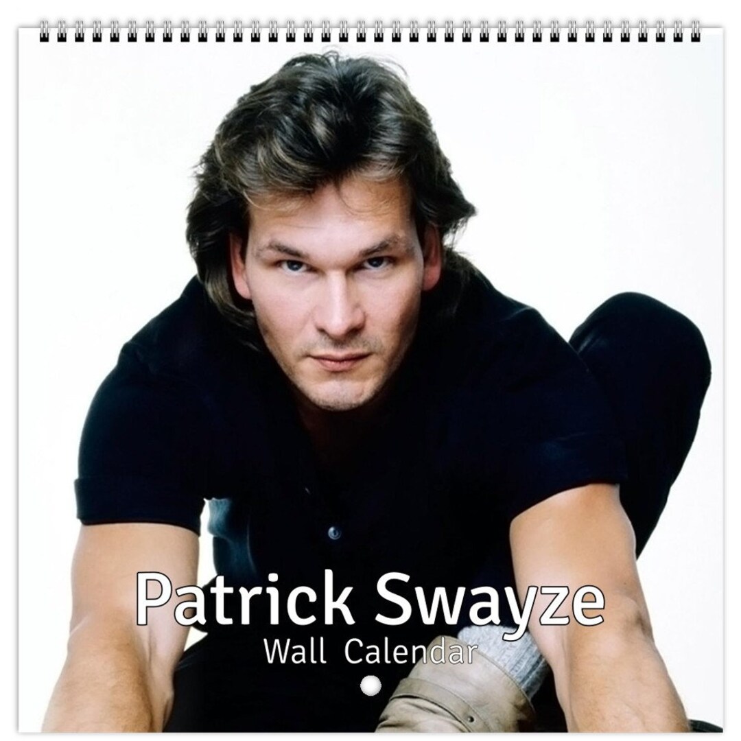 Patrick Swayze Personalsied 2024 Large Wall Calendar 12 Month Planner