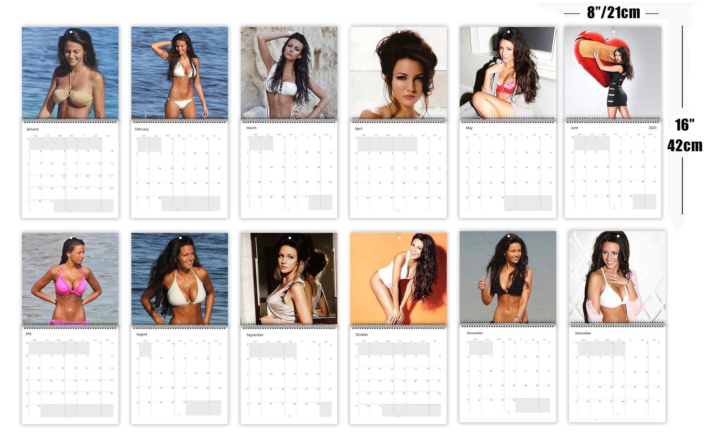 Michelle Keegan Personalised 2025 Large Wall Calendar 12 Month Planner