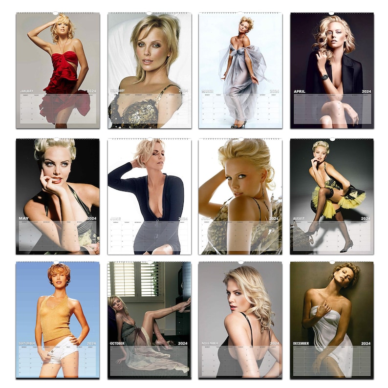 Charlize Theron 2024/25 Choose Start Month Personalised Wall Calendar