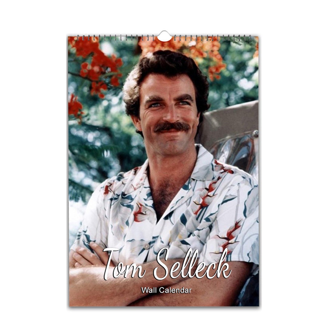 80s Tom Selleck 2025/26 Choose Start Month Slim Dates Personalised Wall