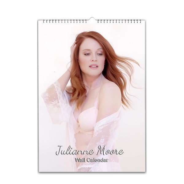 Julianne Moore Belle 2024/25 | Choisissez le mois de début | Calendrier mural personnalisé