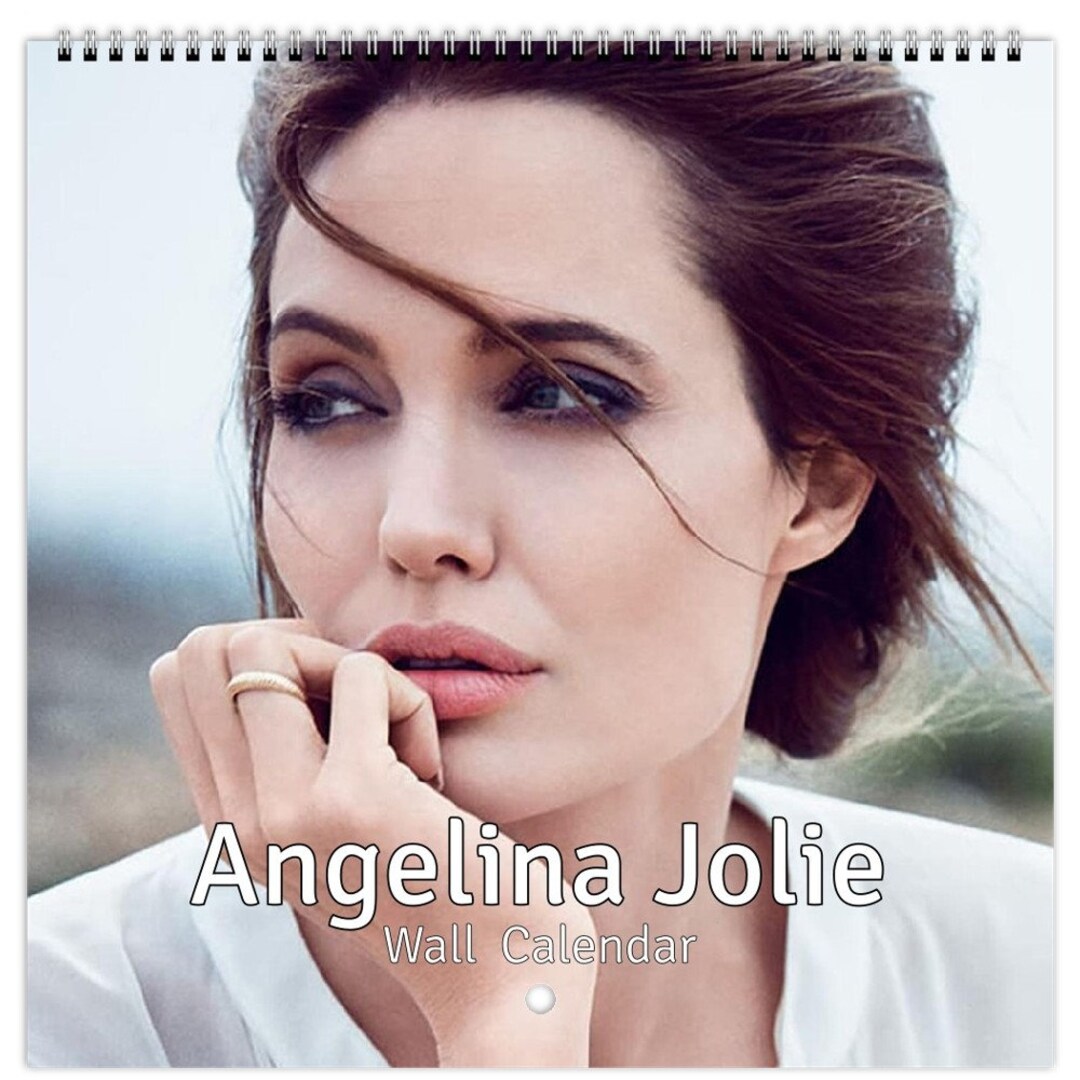 Angelina Jolie Personalised 2024 Large Wall Calendar 12 Month Planner