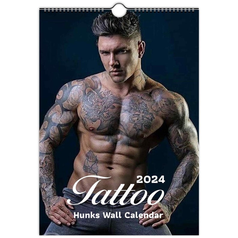 Hot Tattoo Hunks Pinups 2024 Calendar Slim Dates Etsy Australia