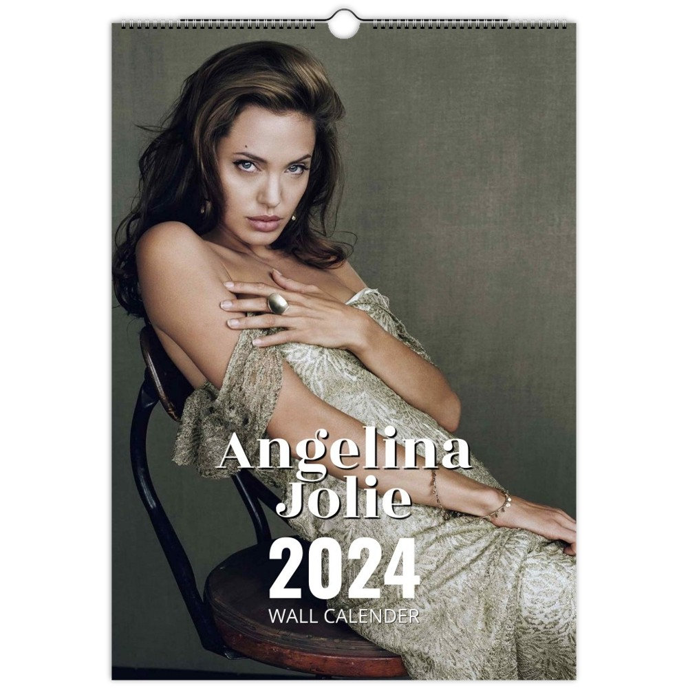 Sexy Angelina Jolie 2024 Slim Dates Personalised Wall Calendar Etsy