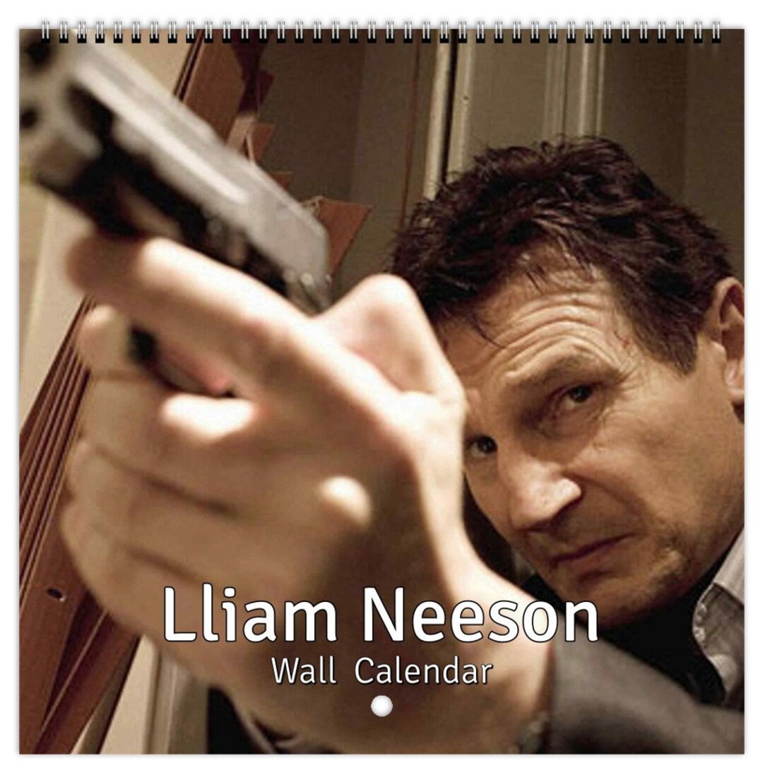 Liam Neeson Personalsied 2025 Large Wall Calendar 12 Month Planner