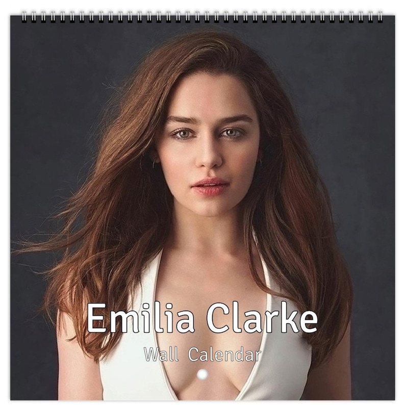 Emilia Clarke Personalised 2024 Large Wall Calendar 12 Month Planner
