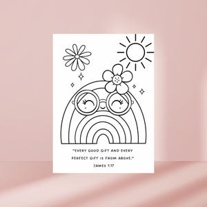 Kids bible verse coloring page/ James 1:17 bible verse coloring page/Christian coloring pages