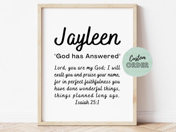 Name Meaning Print Biblical Name Meaning Sign Baby Name 