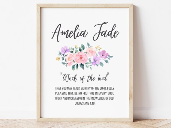 Name Meaning Print Biblical Name Meaning Sign Baby Name 