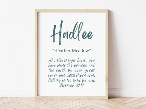 Name Meaning Print Biblical Name Meaning Sign Baby Name 