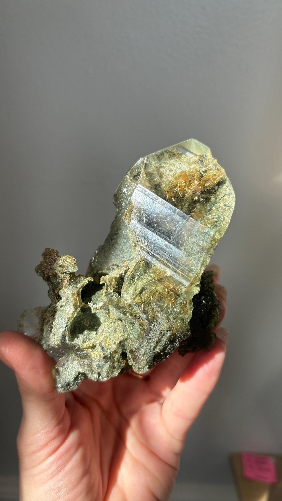 Key Quartz Point Large Himalayan Clear Quartz Point, Window Into a World of Rutile and ...