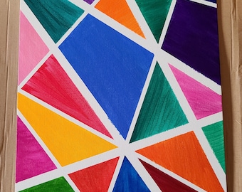 Acrylic Abstract in Canvas Board