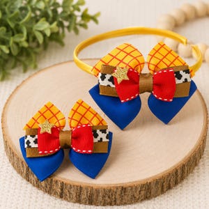 Diadema con lazo inspirada en las vaqueras, cuadros del oeste, estampado de vaca, accesorio para el cabello estilo Jessie