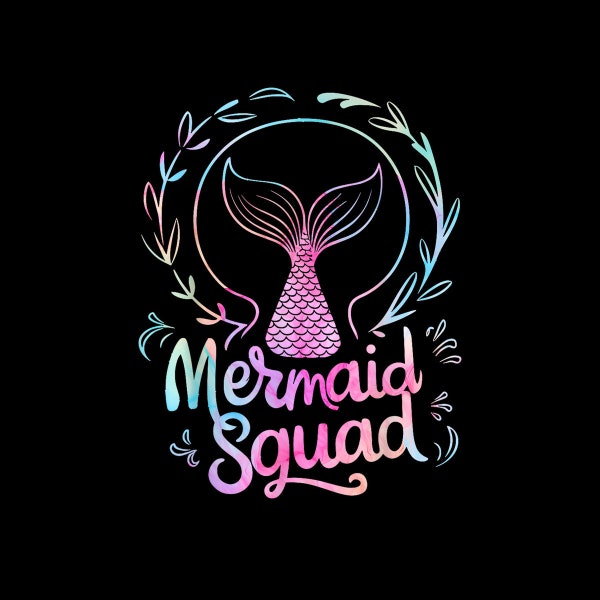 Mermaid Squad Of The Birthday Mermaid Digital PNG