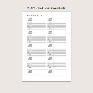 Password Tracker Organizer, Printable Password Tracker, Password Log ...