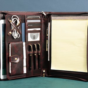 Padfolio for Men/Women, Leather Padfolio, Leather Portfolio, Personalized Portfolio