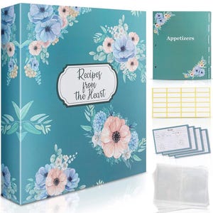 Recipe Binder Refill Set - 50 Recipe Cards 25 Binder Pages