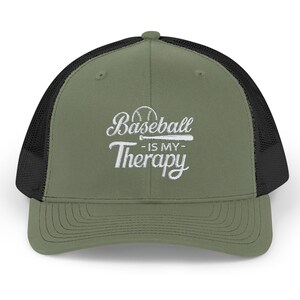 Gorra de camionero bordada Baseball Is My Therapy / Gorra unisex para amantes del béisbol / jugadores de béisbol / Idea de regalo creativa