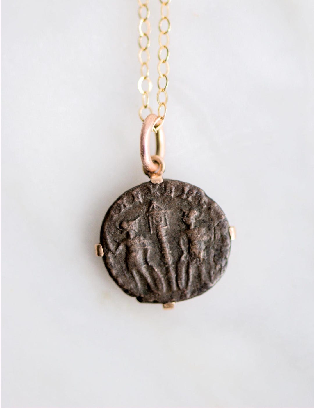 Pendentif Victorien Or Rose 18k - Grappe De Vigne Ciselée, Circa 1900, Occasion