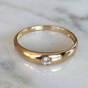 Minimalistyczna bransoletka z 18-karatowego złota z diamentami, smukły, nowoczesny pierścionek do łączenia ze sobą