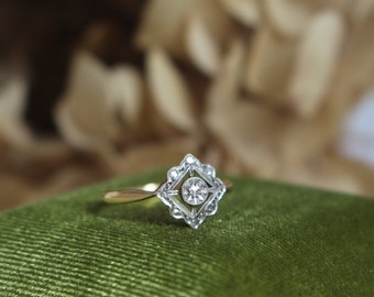 Antique engagement ring with diamonds