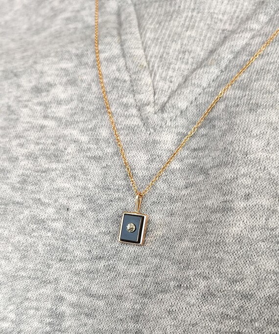 Pendentif ancien en or jaune et or blanc 18k Art … - image 16