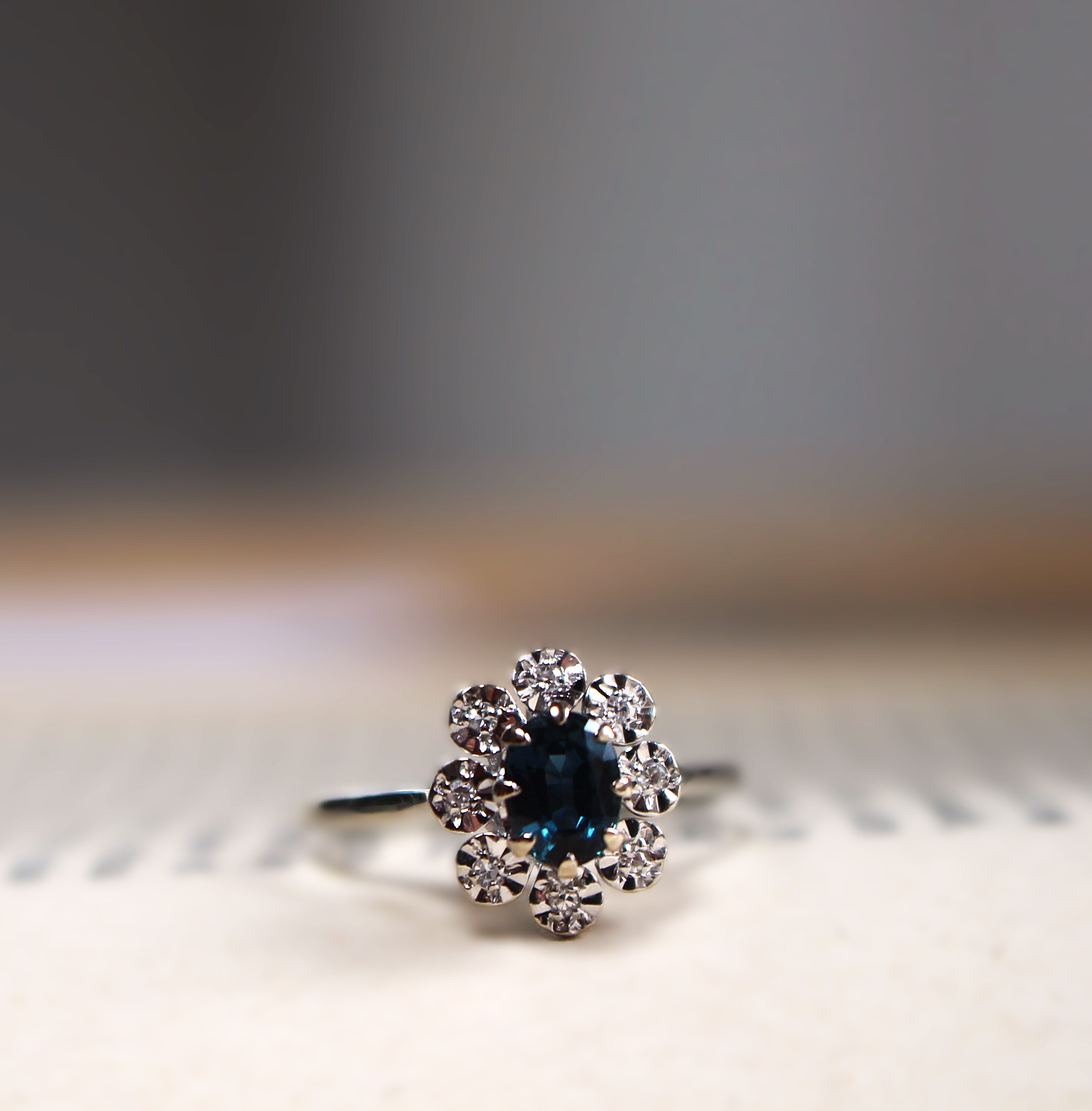 Bague Vintage Art Déco Argent Massif Et émail Noir - Rayée - Taille S (très Bon état)