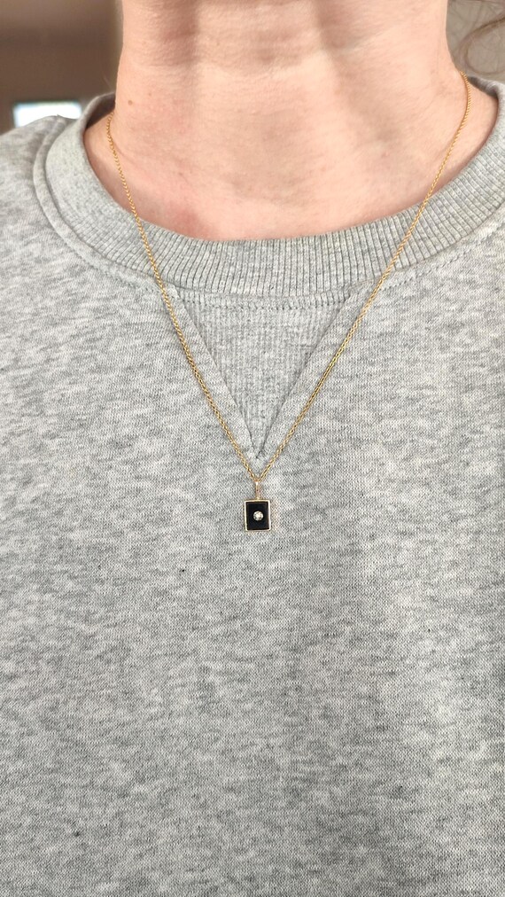 Pendentif ancien en or jaune et or blanc 18k Art … - image 13