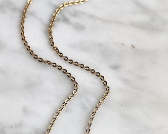 Antique 18k yellow gold chain with filed links