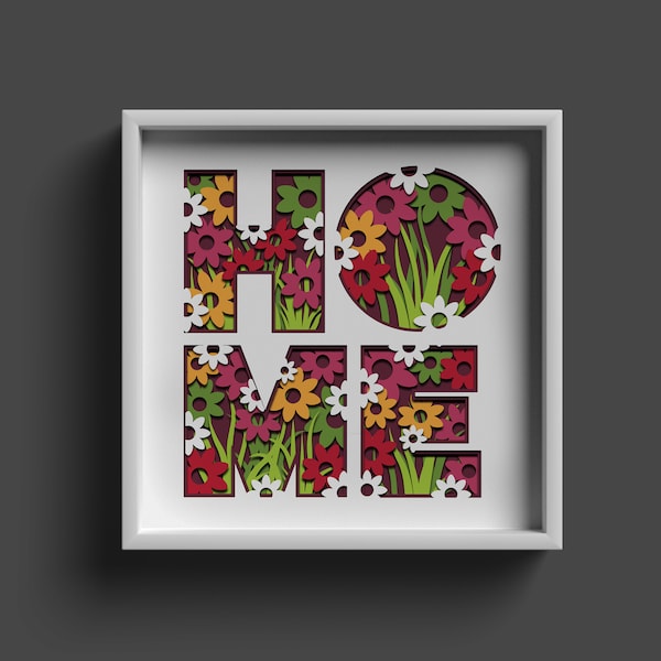 3D home SVG - 3D home frame SVG - 3D home flowers SVG - 3D Paper Cut Shadow Box Template - For Cricut - for silhouette 3D home SVG - 3D home frame SVG - 3D home flowers SVG - 3D Paper Cut Shadow Box Template - For Cricut - for silhouette